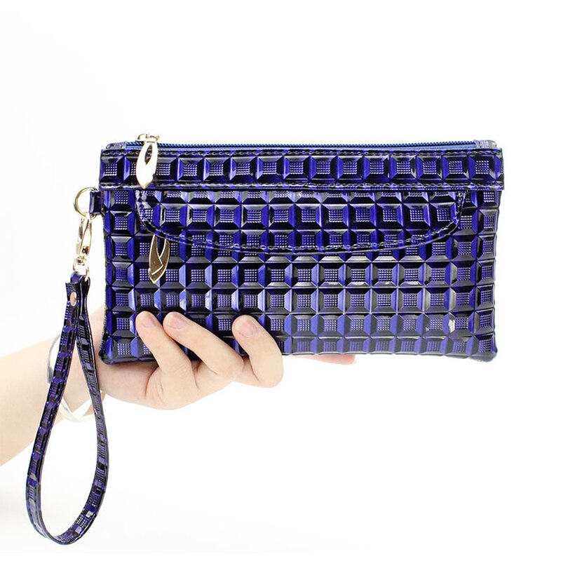 Red Black Leather Clutch Purse Women's Wallets Fallow Long Ladies Double Zipper Wallet Clutch Bag Party Design Crocodile Purses