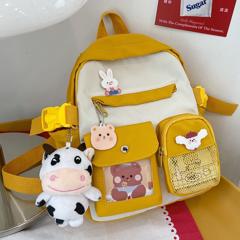 Summer Small Backpack Bag Women Cute Children's School Bags for Teenagers Female Ins Outing Dual-purpose Travel Backpacks Ladies