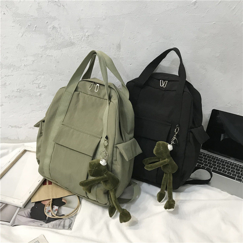 Backpacks Women Nylon Students Multi-pockets Safari-style Harajuku Ins Leisure Large Capacity Travel Bags Teenagers Chic Trendy