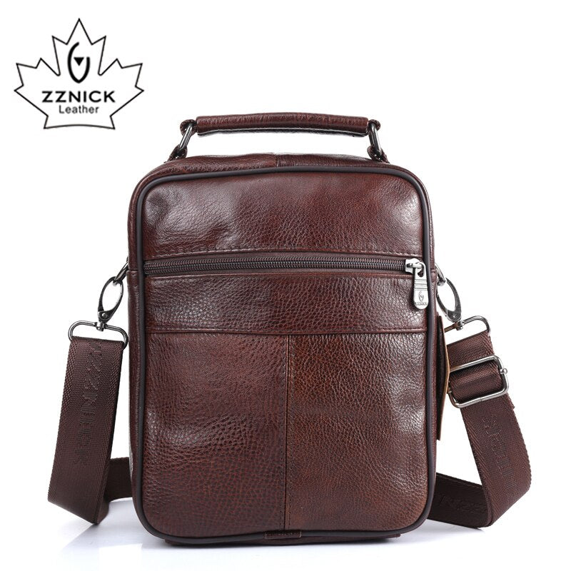 ZZNICK Men Bags Ipad Handbags Sheepskin Leather Male Messenger Purse Man Crossbody Shoulder Bag Men's Travel Bags 8101