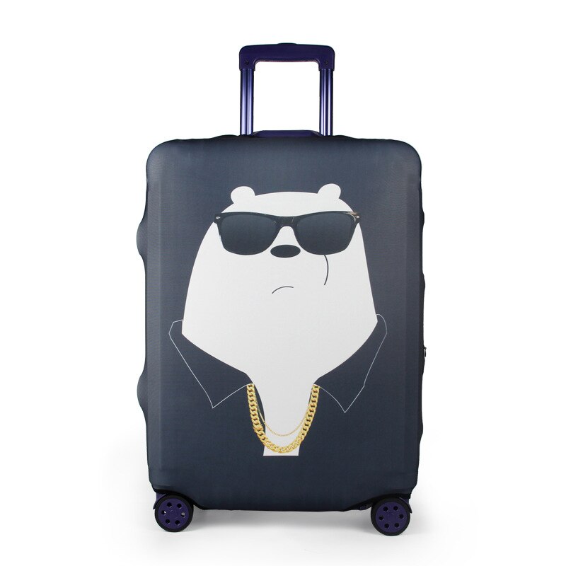 Cute Bear Luggage Cover Travel Suitcase Protector Suit For 18-32 Size Trolley Case Dust Travel Accessories Elasticity Box Sets