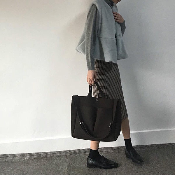 new Pu Leather laptop Bag Simple Handbags Famous Brands Women Shoulder Bag Casual Big Tote Vintage Ladies Crossbody Bags
