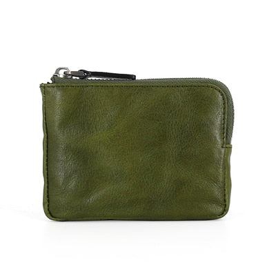 Mini Wallets Women First Layer Cow Leather Men Coin Purses Vintage Small Change Purse Coin Pouch Credit Card Wallet Money Bag