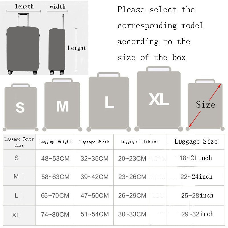Cute Bear Luggage Cover Travel Suitcase Protector Suit For 18-32 Size Trolley Case Dust Travel Accessories Elasticity Box Sets