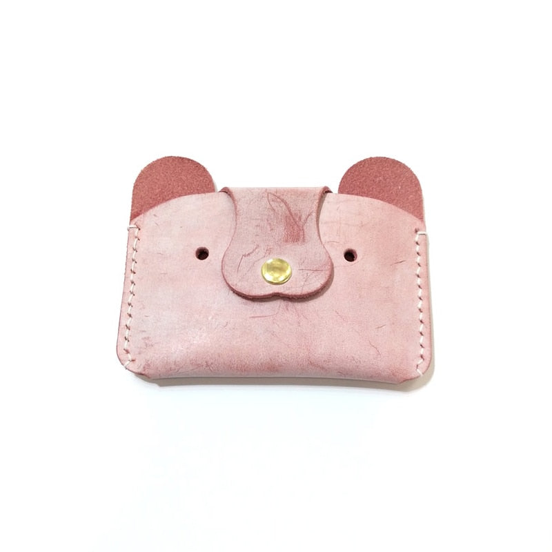 Bemoreal women wallets Genuine Leather Handmade luxury Organizer Wallets dog print coin bag Short Hasp misty wax leather Purse