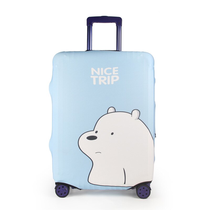 Cute Bear Luggage Cover Travel Suitcase Protector Suit For 18-32 Size Trolley Case Dust Travel Accessories Elasticity Box Sets