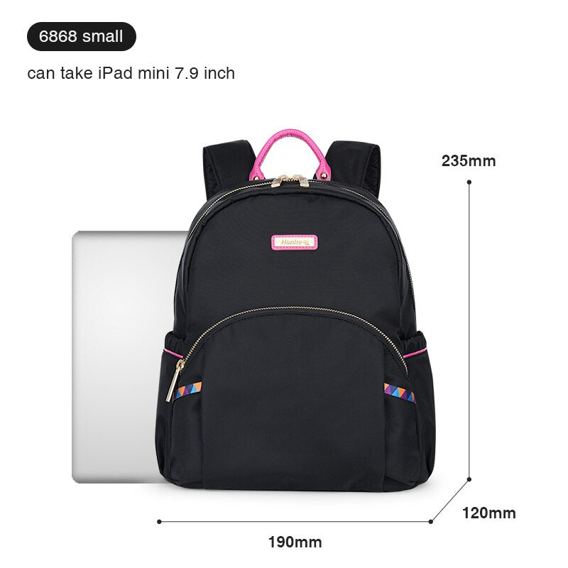 Hanke Women Backpack Fashion Design Waterproof Laptop Back Bag 15" Backpack Bag Black Dropship H6866 H6868