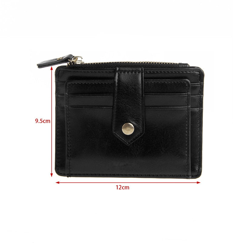 Black Red Color Men Women Wallet Money Clip Credit Card Money Holder Business Faux Leather Stylish Simple Fashionable Purse