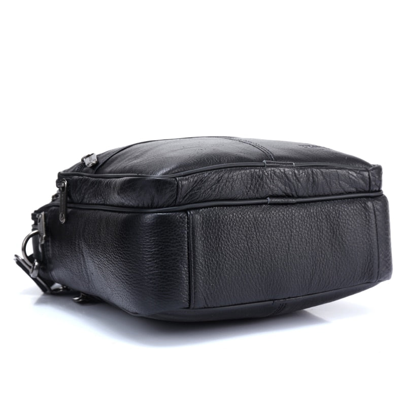 ZZNICK 2018 Men Bags Ipad Handbags Sheepskin Leather Male Messenger Purse Man Crossbody Shoulder Bag Men's Travel Bags 7101black