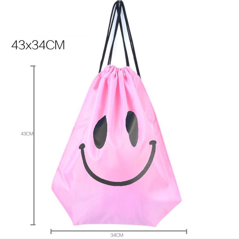 1pc Waterproof Drawstring Backpack Outdoor Travel Organizer Housekeeping Storage Bag for Clothes Shoes Kids Toy