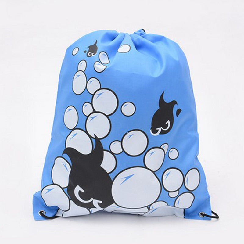 1pc Waterproof Drawstring Backpack Outdoor Travel Organizer Housekeeping Storage Bag for Clothes Shoes Kids Toy