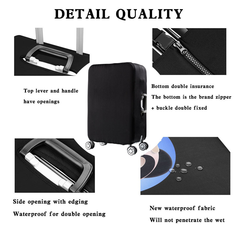 Travel thick elastic protective cover solid color luggage dust cover 9 color optional luggage cover Travel accessories