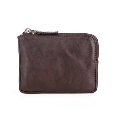 Mini Wallets Women First Layer Cow Leather Men Coin Purses Vintage Small Change Purse Coin Pouch Credit Card Wallet Money Bag