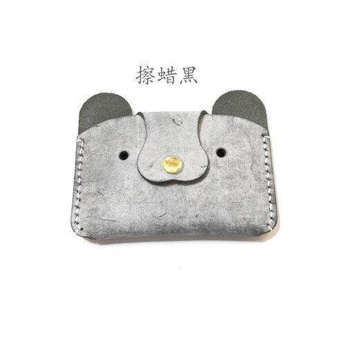 Bemoreal women wallets Genuine Leather Handmade luxury Organizer Wallets dog print coin bag Short Hasp misty wax leather Purse