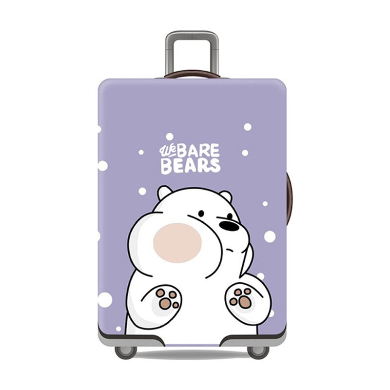 Cute Bear Luggage Cover Travel Suitcase Protector Suit For 18-32 Size Trolley Case Dust Travel Accessories Elasticity Box Sets