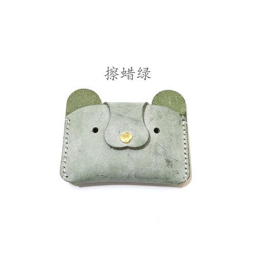 Bemoreal women wallets Genuine Leather Handmade luxury Organizer Wallets dog print coin bag Short Hasp misty wax leather Purse