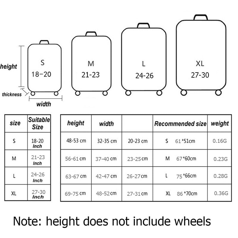 New Travel On Road Luggage Cover Luggage Protector Suitcase Protective Covers for Trolley Case Trunk Case Apply to 18-30 inch