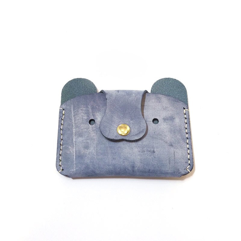 Bemoreal women wallets Genuine Leather Handmade luxury Organizer Wallets dog print coin bag Short Hasp misty wax leather Purse
