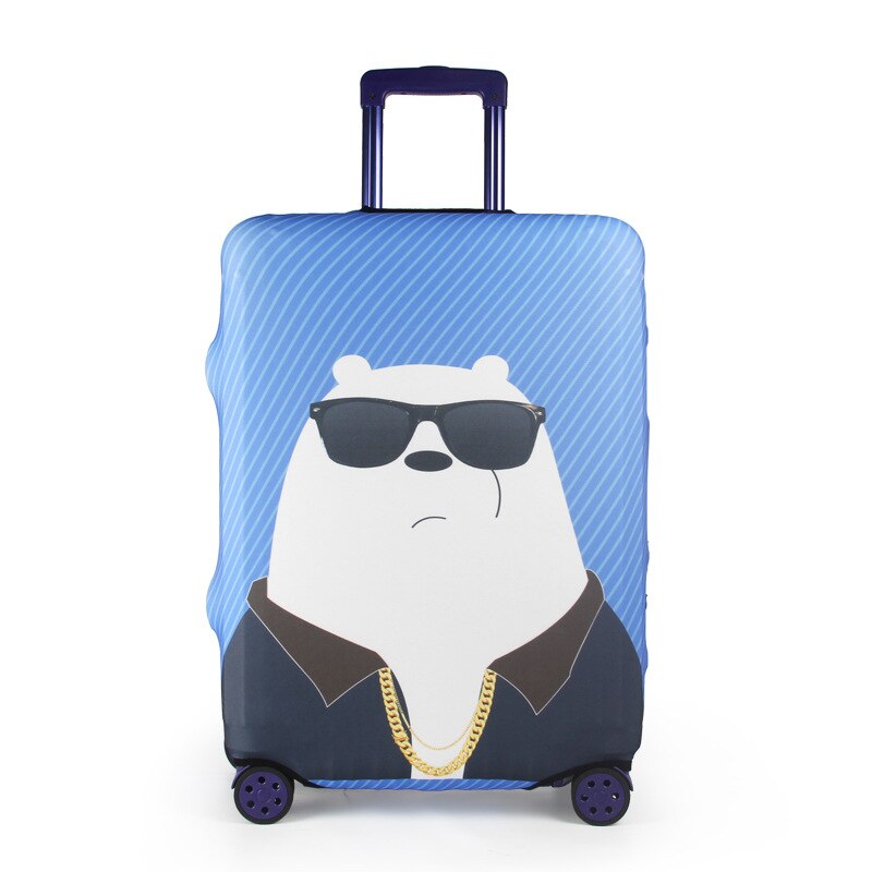 Cute Bear Luggage Cover Travel Suitcase Protector Suit For 18-32 Size Trolley Case Dust Travel Accessories Elasticity Box Sets