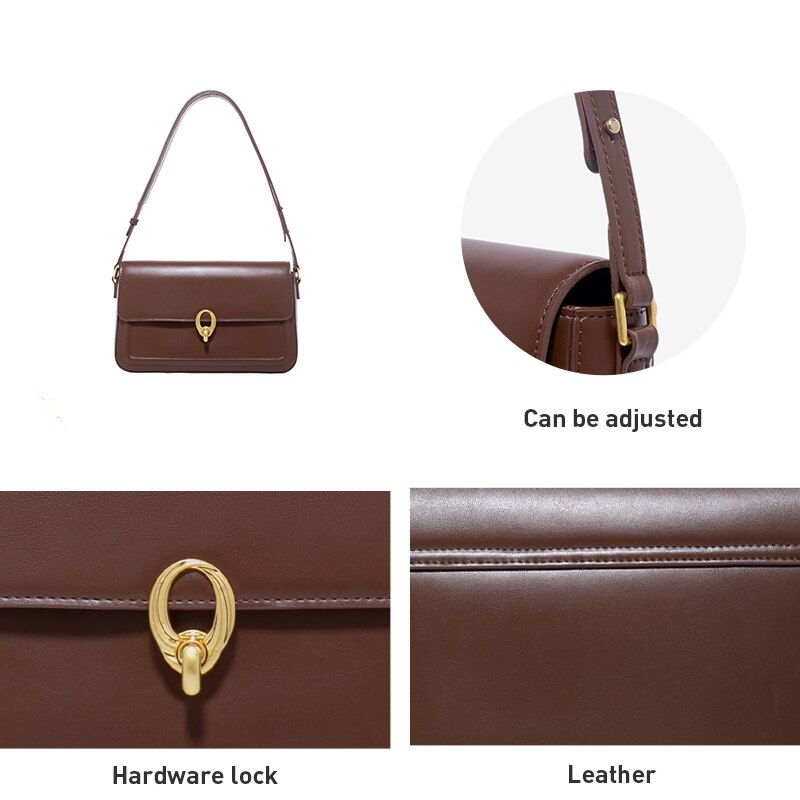 LA FESTIN Designer Women Fashion Brand One-shoulder Messenger New Trendy All-match Simple Underarm Square Bags Leather