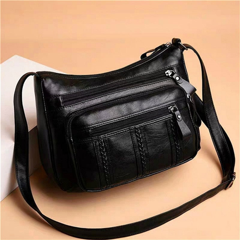 Women's Bag Middle-aged Bag Mother's Bag Fashion Multi-layer Large Capacity Single Shoulder Mother-in-law Buy Vegetable Bag