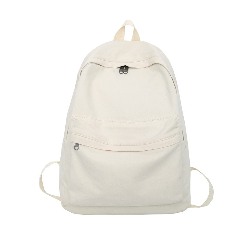 Girl Cool Travel Canvas Trendy Student Bag Female Kawaii College Backpack Fashion Women Book Bag Lady Cute Laptop Backpack Solid
