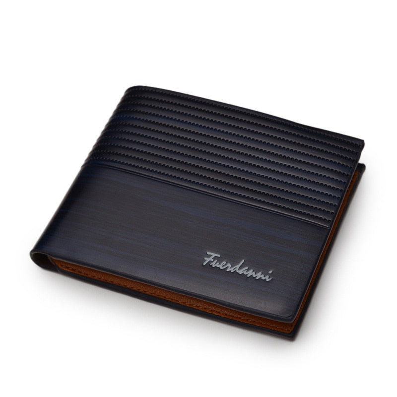 Retro Men's Wallet Business ID Card Holders Purse Small Leather Card Wallets Short Bifold Wallet for Men Slim Purses Male Wallet