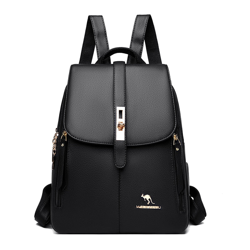 Winter Women Leather Backpacks Fashion Shoulder Bags Female Backpack Ladies Travel Backpack Mochilas School Bags For Girls