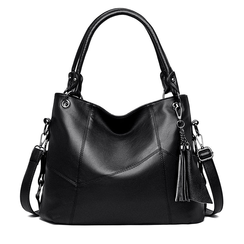 Women Bag Genuine Leather Women's Leather Handbags Luxury Lady Hand Bags With Purse Pocket Women Messenger Bag Big Tote Sac Bols