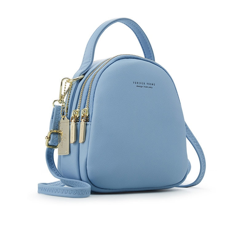 Fashion Leather Mini Backpack Purse for Women Ladies Tote Multi-Function Luxury Shoulder Bag Messgner Bags Mochila Feminina NEW