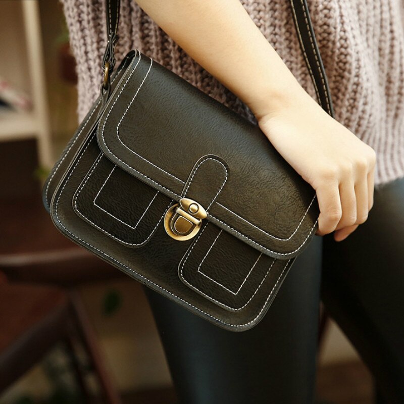New Korean Version The Small Square Women Bag Fashion Handbags Retro Shoulder Bag Messenger Bag Mobile Phone Bag