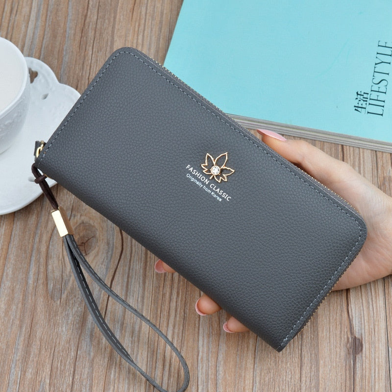 New Trends Wallets Women Luxury Brand Design Long Wallet Zipper Purses Female Short Coin Purse Credit Card Holder