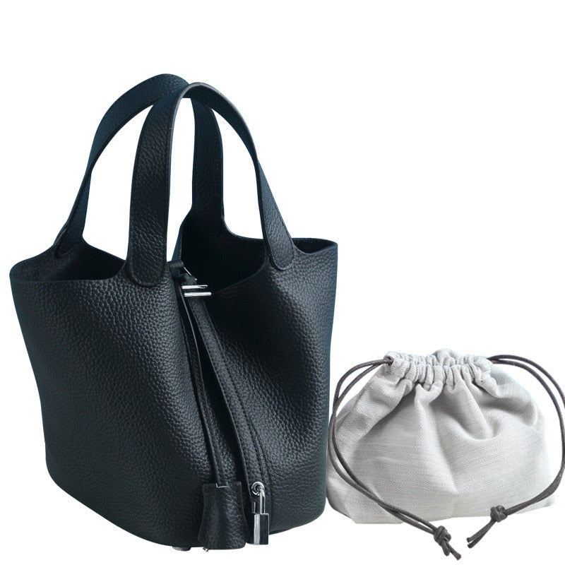 100% Genuine Leather Women Luxury Brand Handbags,Luxury Handbags Women Bags Designer Tote Bag Classical Soft Leather Bucket Bag