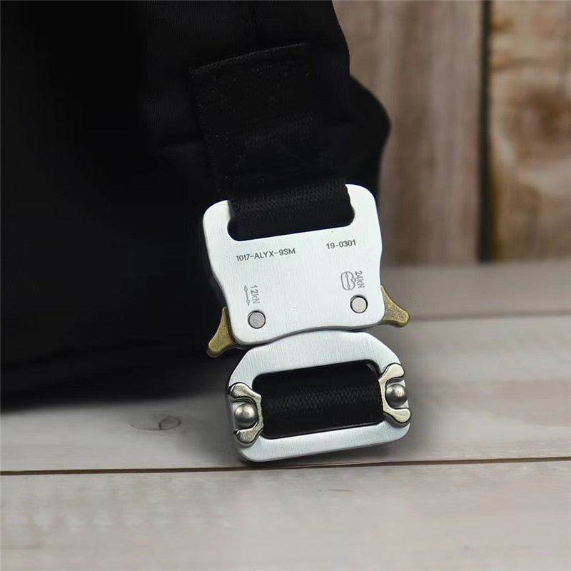 Black ALYX Backpacks Men Women 1:1 High Quality Bag Adjustable Shoulders 1017 9SM Alyx Bags Etching Logo Buckle