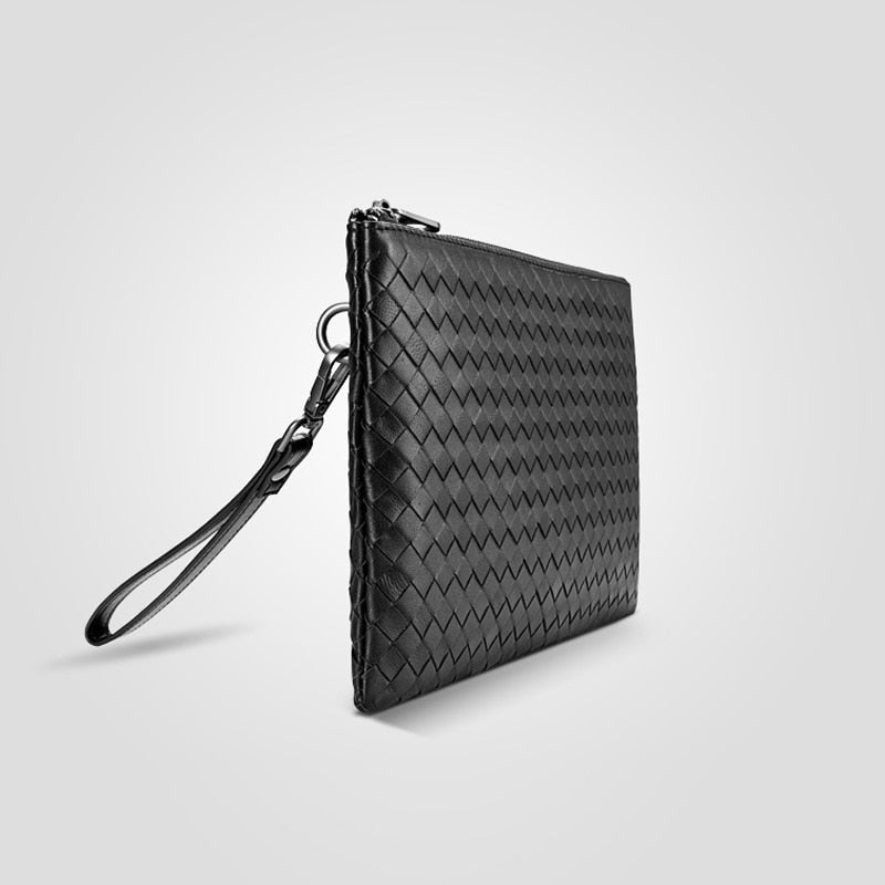 YILINSA 100% Sheepskin Genuine Leather Clutch Bag Men Wallet With Hand Strap Fashion Designer Soft Large Capacity Luxury Purse