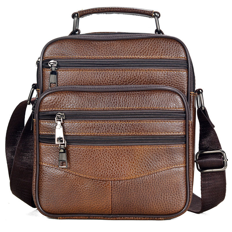 Men Genuine Leather Handbags Male High Quality Cowhide Leather Messenger Bags Men's Ipad Business Bag Middle Size Briefcase Tote
