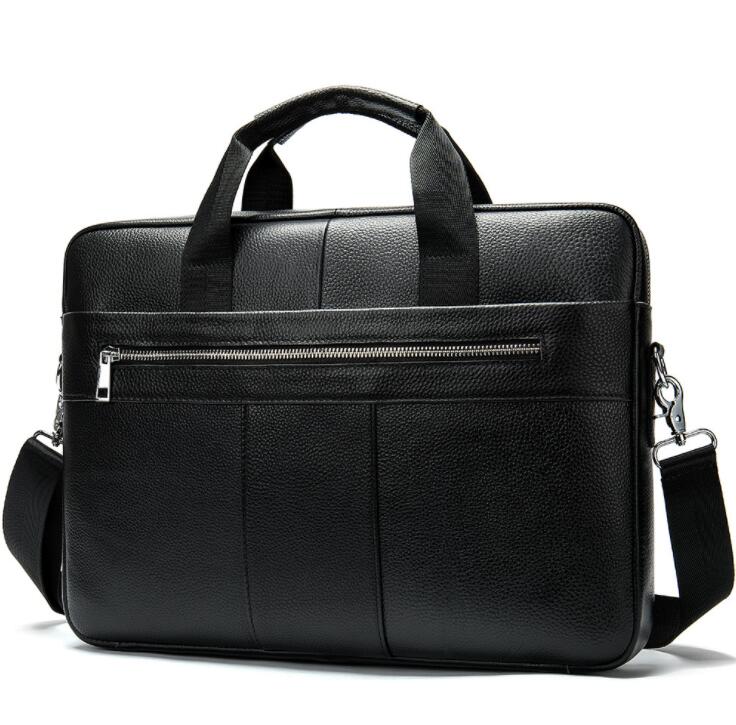 Genuine Leather business briefcase single shoulder crossbody bags men's bag simple large-capacity portable briefcase