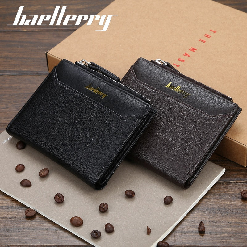 Fashion Men Wallets Small Wallet Men Money Purse Coin Bag Zipper Short Male Wallet Card Holder Slim Purse Pocket Wallet Clutch