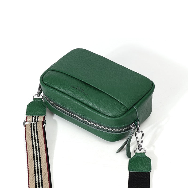 New Vintage Crossbody Cowhide Cell Phone Shoulder Bag Genuine Leather Messenger Bags Fashion Daily Use For Women Wallet HandBags