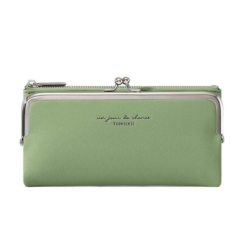Comfortable Contracted Style Long Wallets For Women Soft PU Leather Coin Purses Ladies Sweet Design Card Holder Purses Cartera