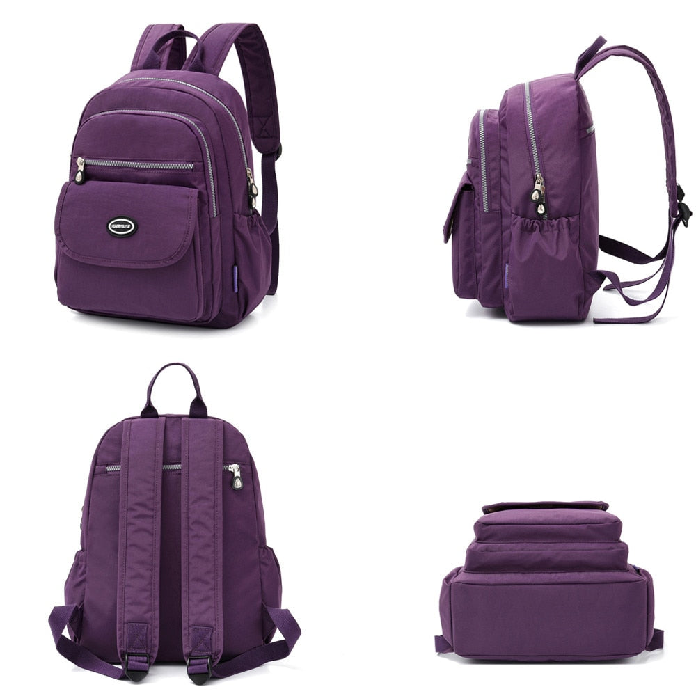Fashion Women Backpack Waterproof School Backpacks for Teenagers Girls Nylon Cloth Shoulder Bag Ladies Travel Bookbag Mochilas