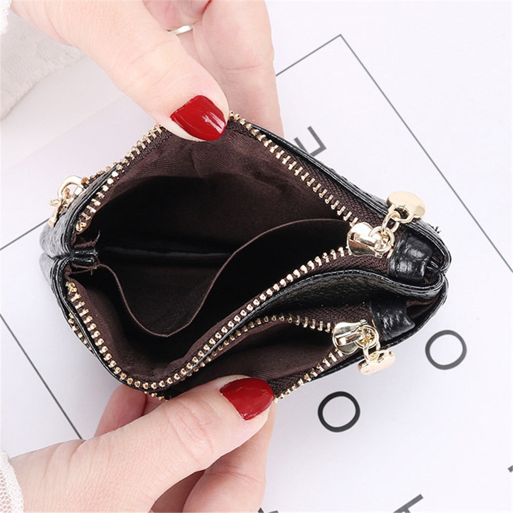 New Leather Coin Purse Women Mini Change Purses Kids Coin Pocket Wallets Key Chain Holder Zipper Pouch Card Holder Wallet