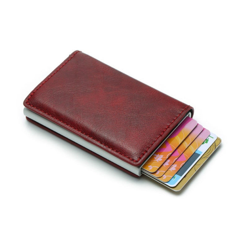 ZOVYVOL Antitheft Men Vintage Credit Card Holder Blocking Rfid Wallet Leather Unisex Security Wallet Leather Women Magic Wallet