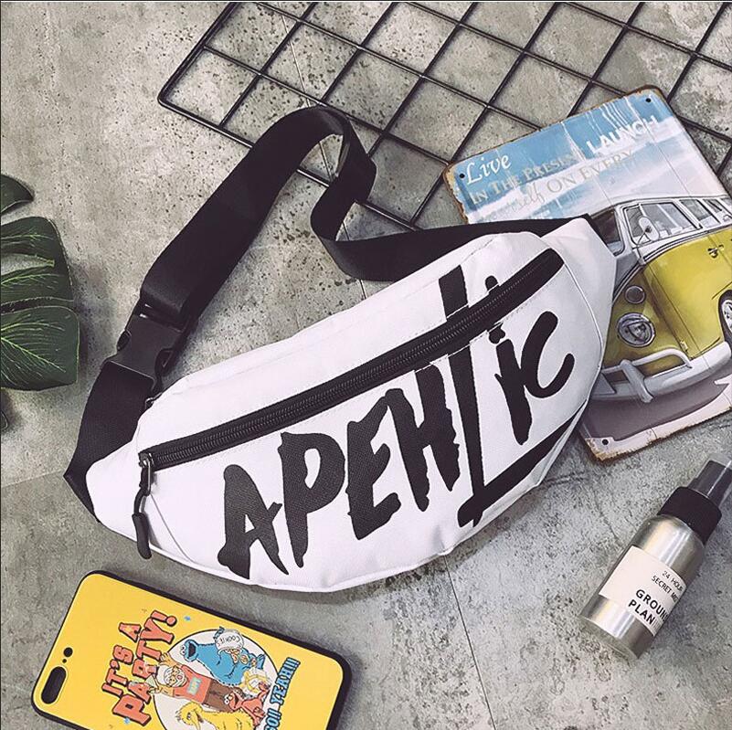 100% Brand New Letter Fanny Packs Hip-Hop Belt Bag Harajuku Shoulder Female Sling Chest Pocket Fashion Pocket Women Waist Bag