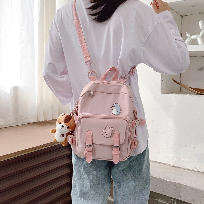 Mini Backpack Women Kawaii Shoulder Bag for Teenage Girls Multi-Function Small Bagpack Ladies Fashion Travle School Backpacks
