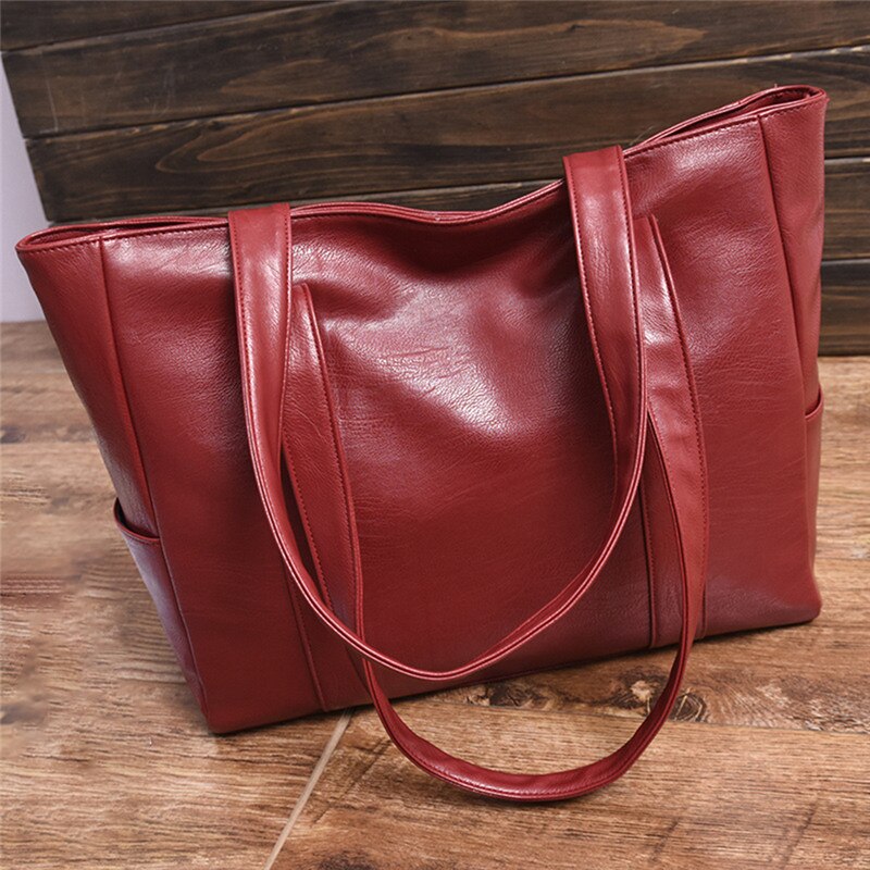 Women Leather Handbags Women's PU Tote Bag Large Capacity Female Shoulder Bags Solid Casual Women Bags Bolsas Femininas