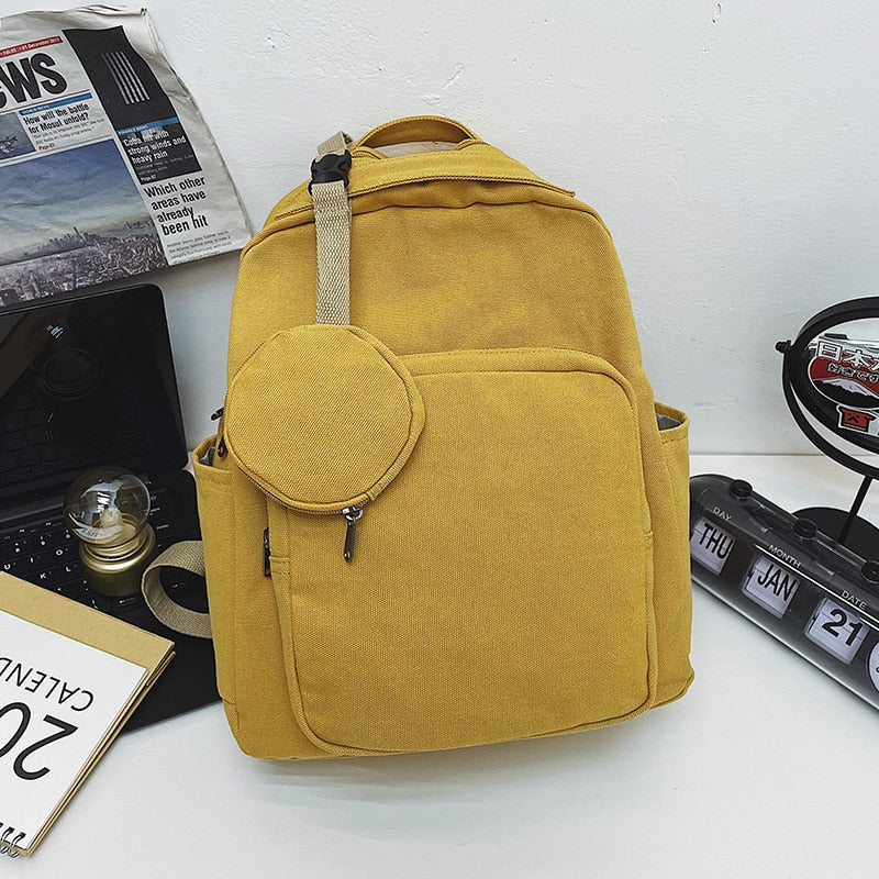 New Green Leisure Backpack Teen College Student Girl Bookl Bag Boy Travel Rucksack Fashion Women's School Bag Female Mochila