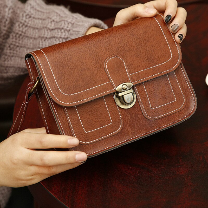 New Korean Version The Small Square Women Bag Fashion Handbags Retro Shoulder Bag Messenger Bag Mobile Phone Bag