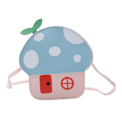 Lovely Children's PU Leather Red Messenger Bag Cute Girls Cartoon Shoulder Bags Princess Accessories Mini Coin Purse Handbags