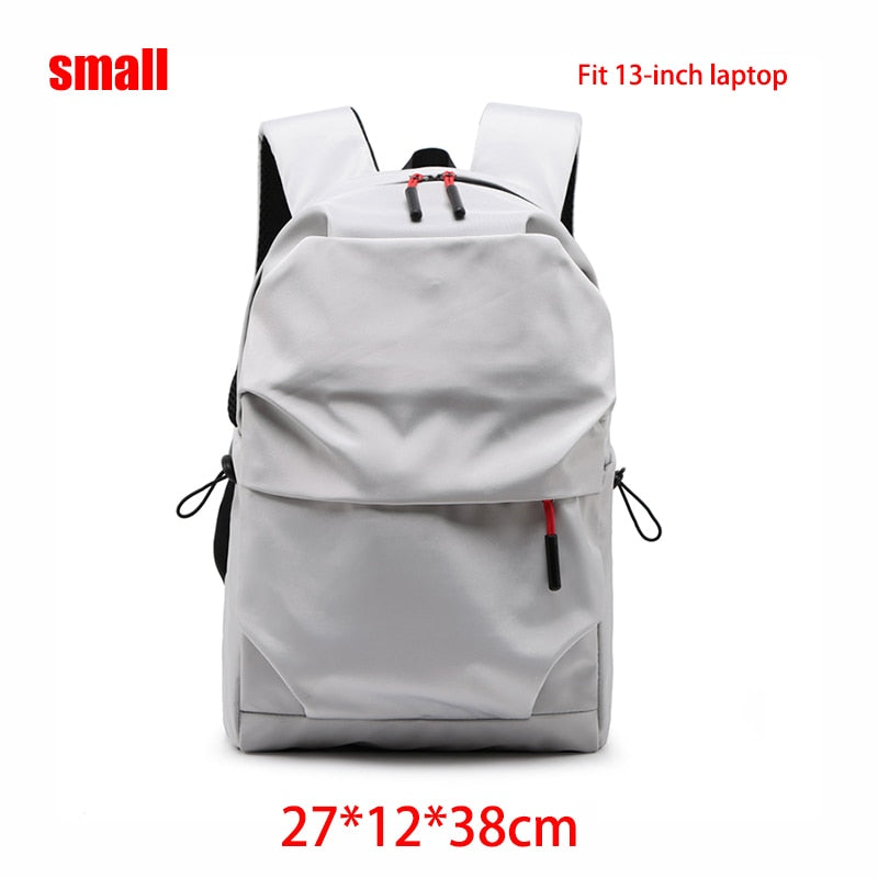 Multifunction Waterproof Backpack Men Luxury Student School Bags Notebook Backpacks Casual Pleated 15.6 Inch Laptop Bag For Men